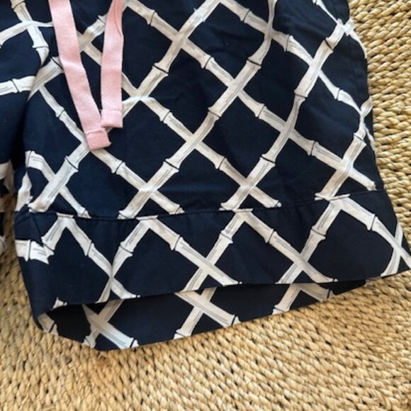 Brooks Brothers Women's Preppy Navy & White Bamboo Print Pajama Shorts Set, XS - Picture 10 of 12